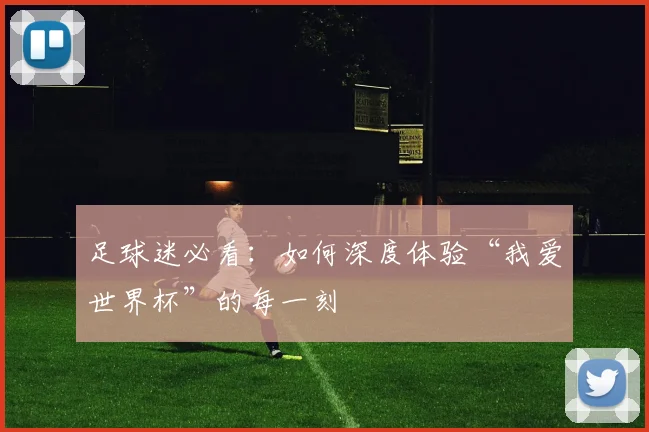 足球迷必看：如何深度体验“我爱世界杯”的每一刻